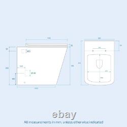 Nes Home 600mm Vanity Basin with Unit WC Unit & Back to Wall Toilet Pan