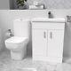 Nes Home 600mm White Bathroom With Basin Vanity & Close Coupled Toilet