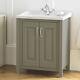 Nes Home Chiltern Traditional 600mm Vanity Basin Unit Stone Grey