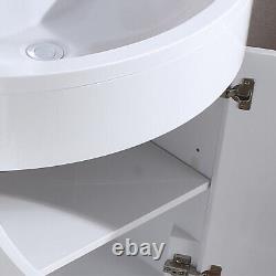 Nes Home Graham Bathroom White Freestanding Basin Sink Vanity Unit With Waterf