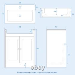 Nes Home Matte Grey 1100mm Traditional Vanity Basin WC Unit & Toilet Unit