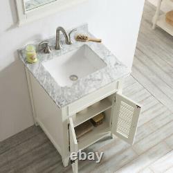 New Large 600 MM Antique White Vanity Unit Marble Worktop Floor Standing Basin