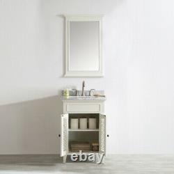 New Large 600 MM Antique White Vanity Unit Marble Worktop Floor Standing Basin