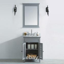New Large 600 MM Grey Vanity Unit Marble Worktop Floor Standing Basin