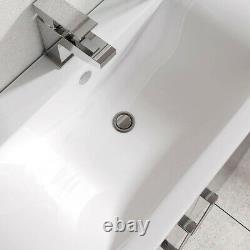 Newton Anthracite Vanity Unit Bathroom Wall Ceramic Basin Storage Cupboard 80cm