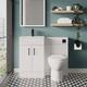Nova 1000mm Gloss White Bathroom Combination Pack Vanity Toilet Unit Sink Basin