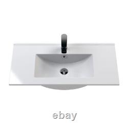 Nuie Arno Floor Standing 2-Door Vanity Unit & Basin-2 800mm Gloss White