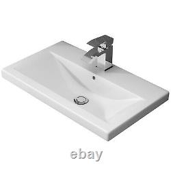 Nuie Athena Wall Hung 2-Door Vanity Unit with Basin-1 500mm Wide Gloss Grey
