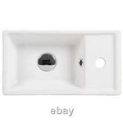 Nuie Bathroom 400mm Basin Vanity Unit & Sink Gloss White 1 Tap Hole Modern