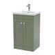 Nuie Classique 500mm Floorstanding Basin Vanity Unit Satin Green Bathroom Unit