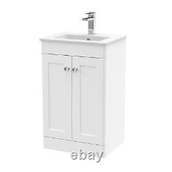 Nuie Classique 500mm Floorstanding Vanity Unit Minimalist Basin Traditional Sink