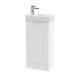 Nuie Compact 400mm Floor Standing Basin Vanity Unit & Sink Bathroom Modern White