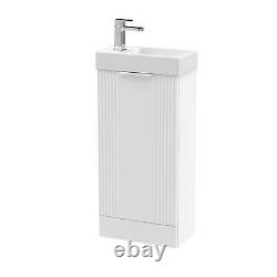 Nuie Compact Modern Bathroom Floor Standing Basin Vanity Unit & Sink 400mm