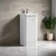 Nuie Core 400mm Floor Standing 1-door Basin Vanity Unit Gloss White Bathroom