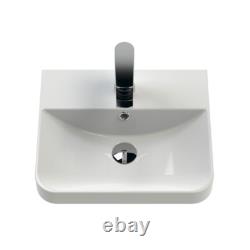 Nuie Core 400mm Floor Standing 1-Door Basin Vanity Unit Gloss White Bathroom