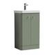 Nuie Core 500mm Floor Standing 2-door Basin Vanity Unit Satin Green Bathroom