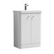 Nuie Core 600mm Floor Standing 2-door Basin Vanity Unit Gloss White Modern Unit