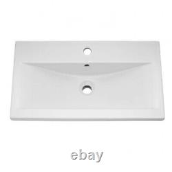 Nuie Eden Floor Standing 2-Door Vanity Unit Basin 1 Gloss White 600mm Wide