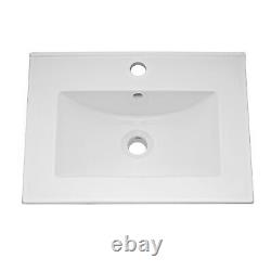 Nuie Eden Floor Standing 2-Door Vanity Unit and Basin 2 Gloss White 500mm