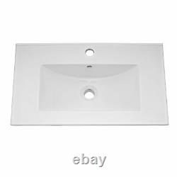 Nuie Eden Floor Standing 3-Door Vanity Unit Basin 2 Gloss White 800mm Wide