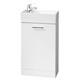 Nuie Mayford 480mm Floorstanding Compact Basin Vanity Unit & Ceramic Basin