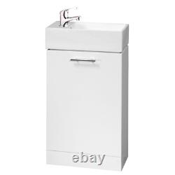 Nuie Mayford 480mm Floorstanding Compact Basin Vanity Unit & Ceramic Basin