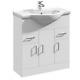 Nuie Mayford 750mm High Gloss White Vanity Unit Vty750 (tap Sold Separately)