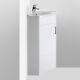 Nuie Mayford Floor Mounted Corner Vanity Unit With Basin 550mm Gloss White