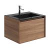 Oak Effect Vanity Unit Bathroom Sink Worktop Floor Wall Natural Wood 600mm 750mm