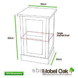 Oak Vanity Unit Cabinet Cloakroom Bathroom Wash Stand with Basin Sink & Tap 309