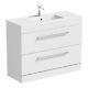 Orchard Derwent White Floorstanding Vanity Unit And Ceramic Basin 1000mm