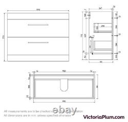 Orchard Derwent white floorstanding vanity unit and ceramic basin 1000mm