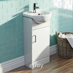 Orchard Eden white cloakroom floorstanding vanity unit and ceramic basin 410mm