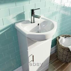 Orchard Eden white cloakroom floorstanding vanity unit and ceramic basin 410mm