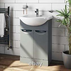 Orchard Elsdon stone grey floorstanding vanity unit and ceramic basin 550mm