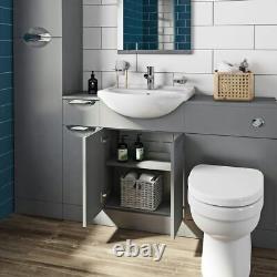 Orchard Elsdon stone grey floorstanding vanity unit and ceramic basin 550mm