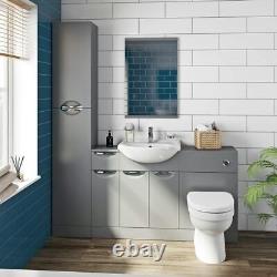 Orchard Elsdon stone grey floorstanding vanity unit and ceramic basin 550mm