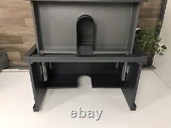 Painted Vanity Unit. 80cm Bathroom Washstand Cabinet with Ceramic Basin Black