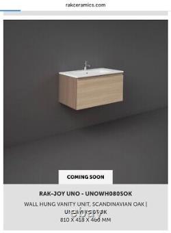 RAK Joy Wall Hung Vanity Unit with Basin 800mm Wide
