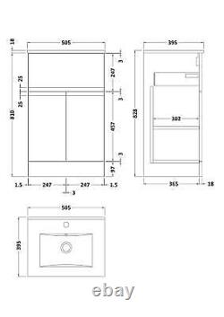 Rapture Floor Standing Vanity Basin Unit with Minimalist Ceramic Basin Tap Not