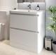 Regis Forma White Gloss Freestanding Vanity Unit With Basin 800mm
