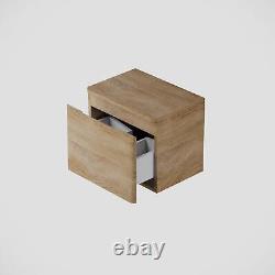 Regis Forma Wood Wall Hung Vanity Unit & Affine Roubaix White Countertop Basin 5