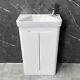 Ross Cloakroom Vanity Unit 500mm Modern White Gloss With 1th Ceramic Basin