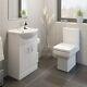 Royan Toilet 550mm Cloakroom Suite Vanity Unit Wc Basin Sink White Soft Close