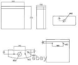 Royan Toilet 550mm Cloakroom Suite Vanity Unit WC Basin Sink White Soft Close