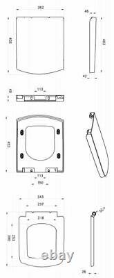 Royan Toilet 550mm Cloakroom Suite Vanity Unit WC Basin Sink White Soft Close