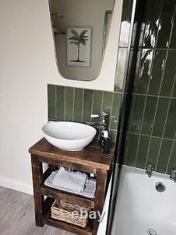 Rustic Bathroom Vanity Washstand Freestanding Made to Measure
