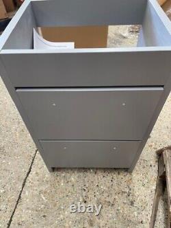 Satin Grey Vanity Unit 500MM