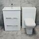 Savu 1100mm Or 1300mm Vanity Set Bathroom Suite Sink Basin + Toilet Unit Square