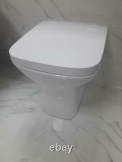 Savu 1100mm or 1300mm Vanity Set Bathroom Suite Sink Basin + Toilet Unit Square